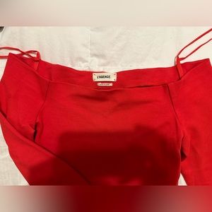 L’Agence off the shoulder red long sleeve top, barely warn, like new